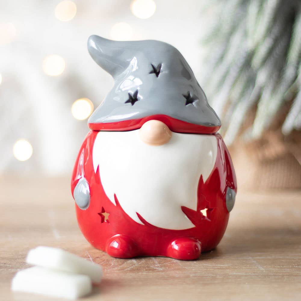Red and Grey Christmas Gonk Oil Burner & Festive Wax Melt Bar