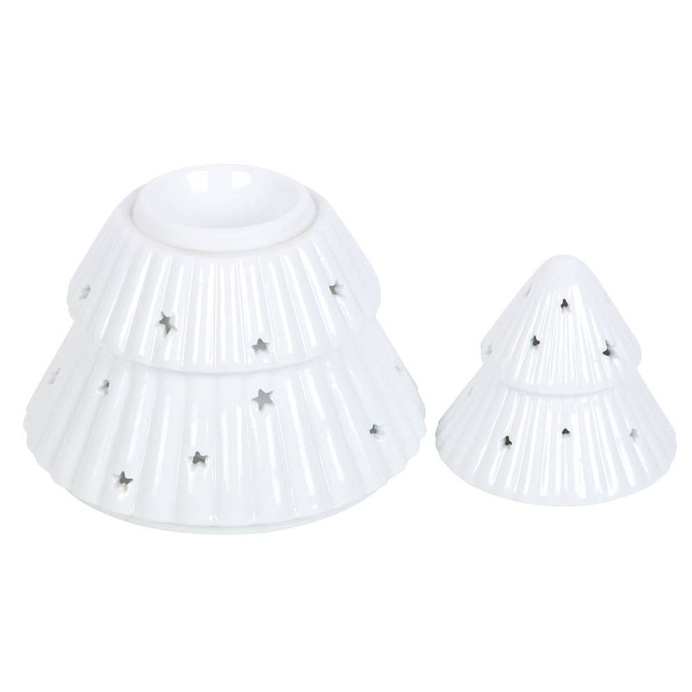 White Christmas Tree Oil Burner & Festive waxmelt