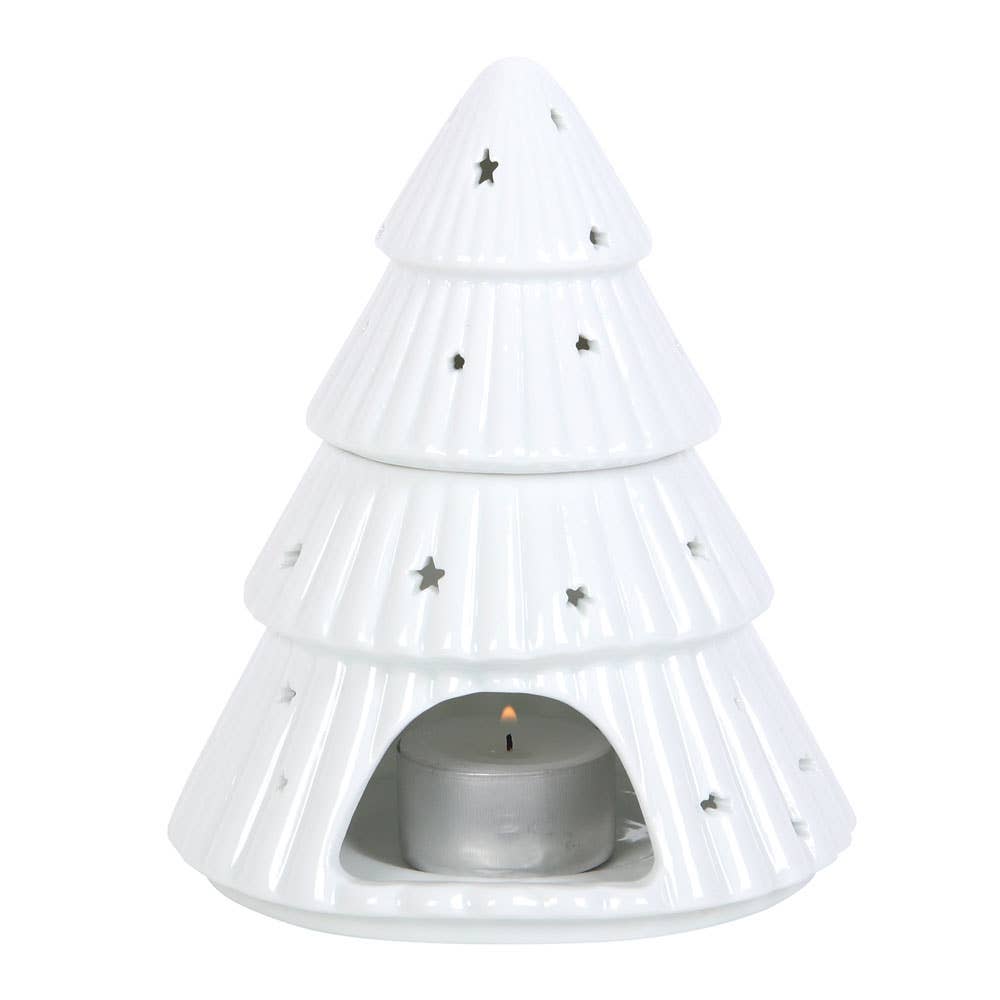 White Christmas Tree Oil Burner & Festive waxmelt