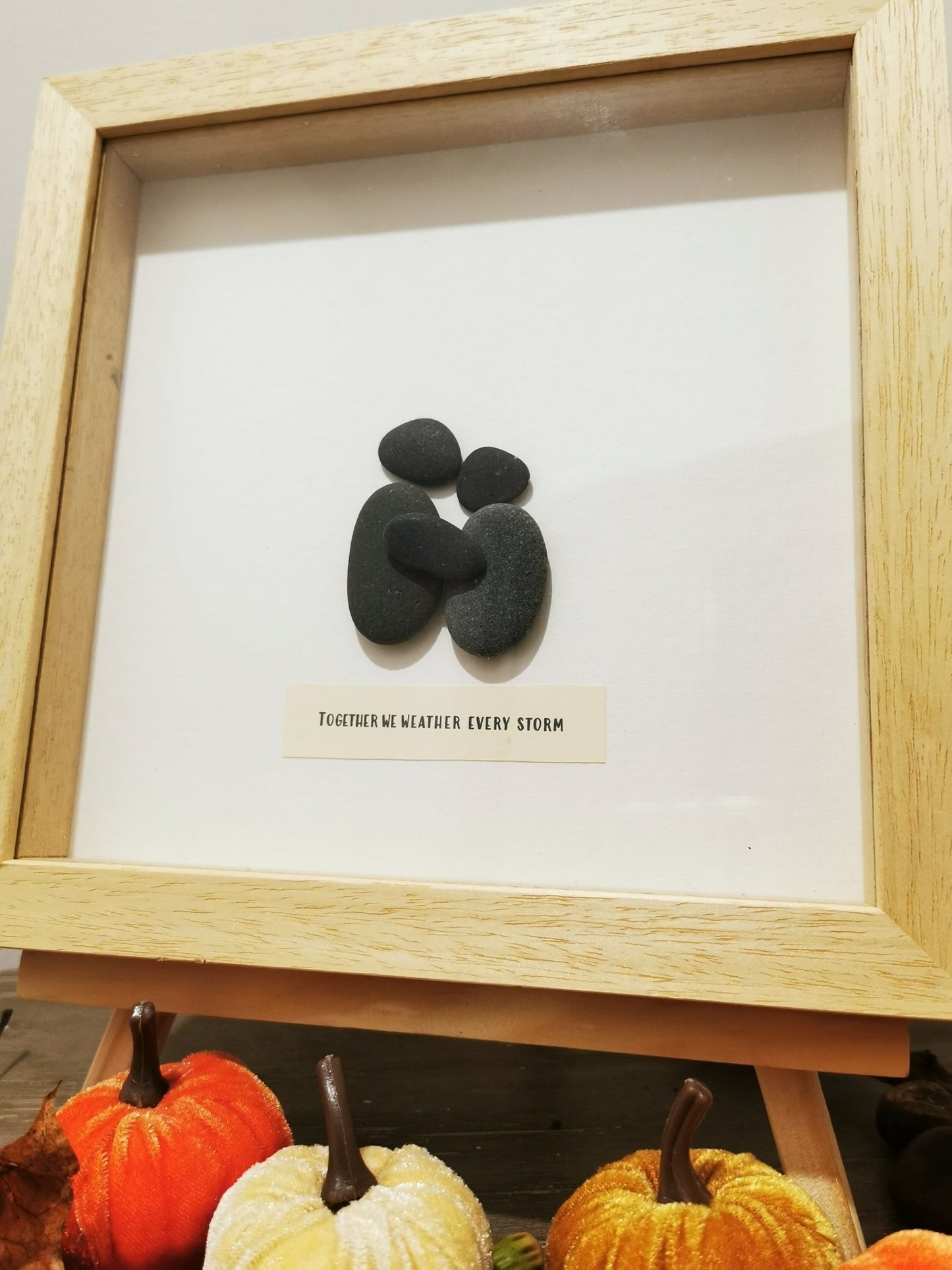 Together we Weather every Storm Pebble Art - The Wild Glen