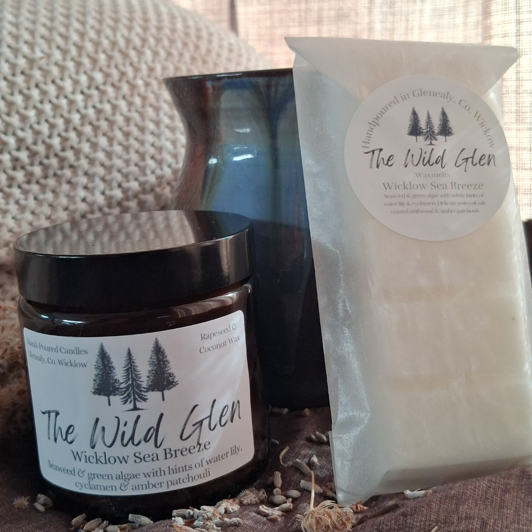 Wild Glen candle and waxmelt in scent Wicklow Sea Breeze