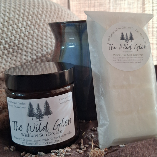 Wild Glen candle and waxmelt in scent Wicklow Sea Breeze