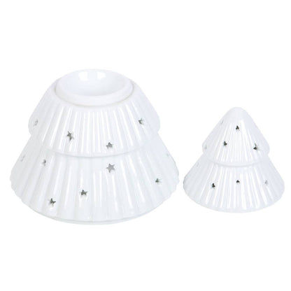 White Christmas Tree Oil Burner & Festive waxmelt