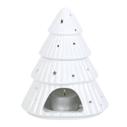 White Christmas Tree Oil Burner & Festive waxmelt