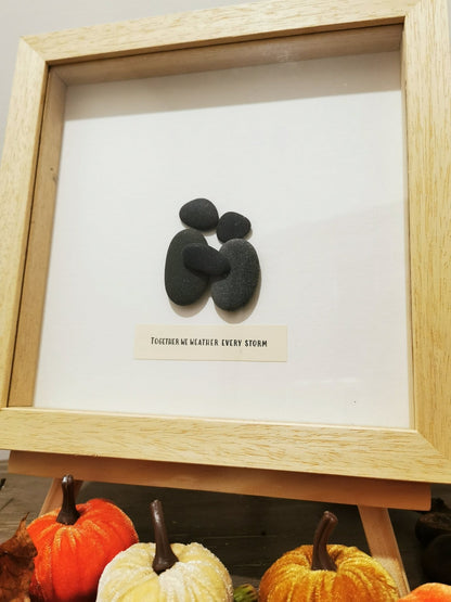 Together we Weather every Storm Pebble Art - The Wild Glen